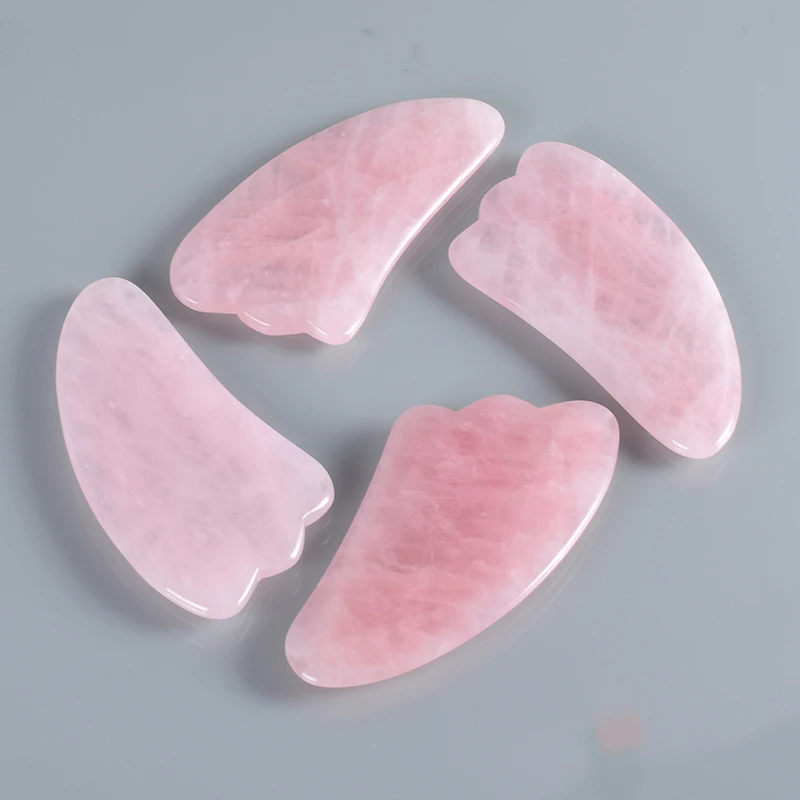 Gua Sha Tool Rose Quartz - Papan Gua Sha Kuarsa Mawar Alat
