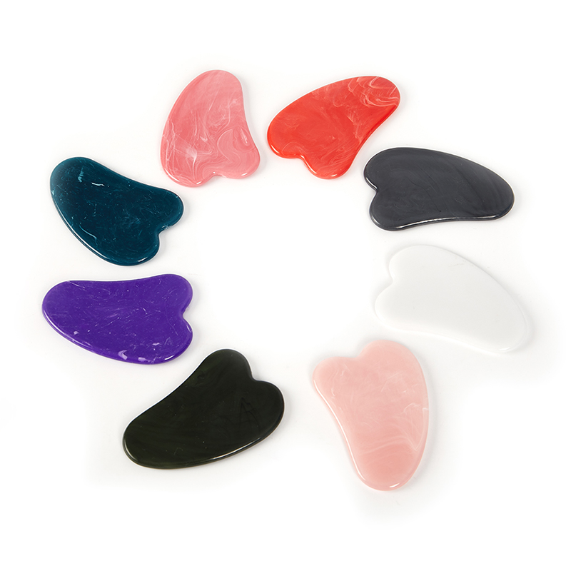 Gua Sha Tool Rose Quartz - 1 Buah Batu Giok Alami Papan
