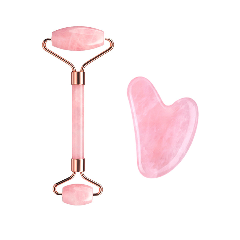 Gua Sha Tool Rose Quartz - Alat Pijat Wajah Rose Quartz Face