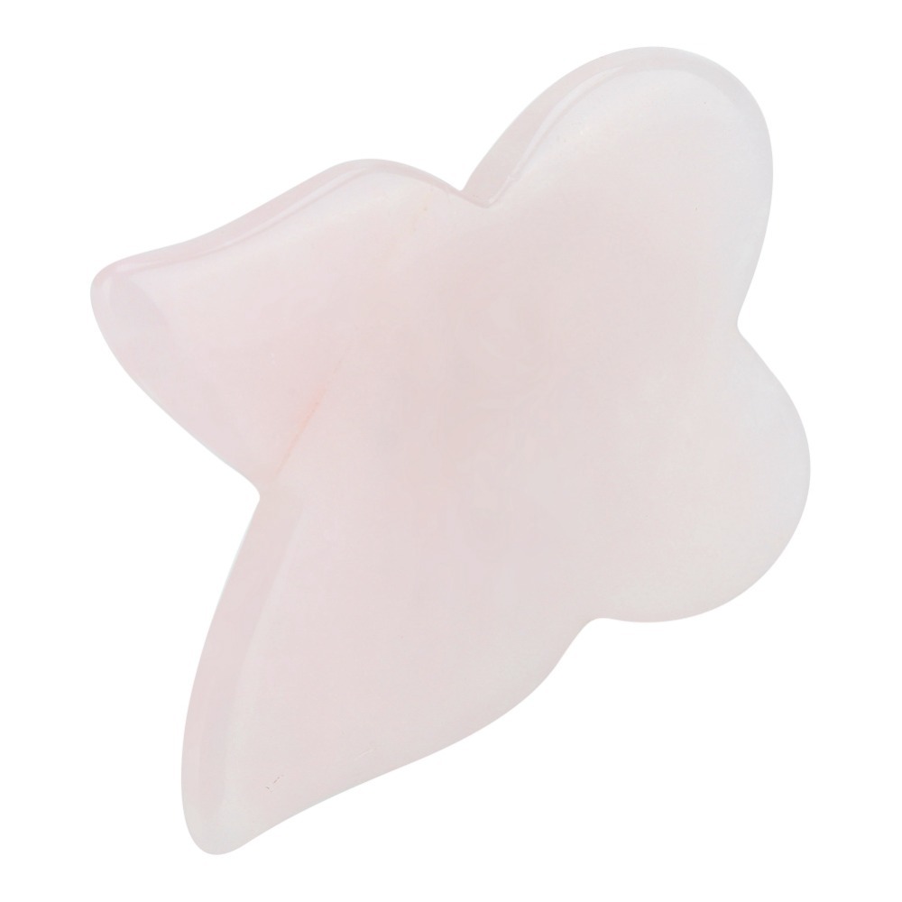 Gua Sha Tool Rose Quartz - Alat Pijat Wajah Batu Kuarsa Mawar