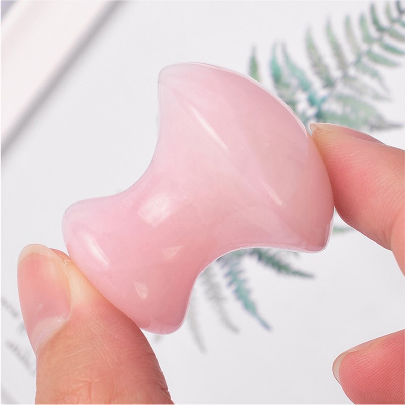 Gua Sha Tool Rose Quartz - 1 Buah Alat Perawatan Kulit Relaksasi