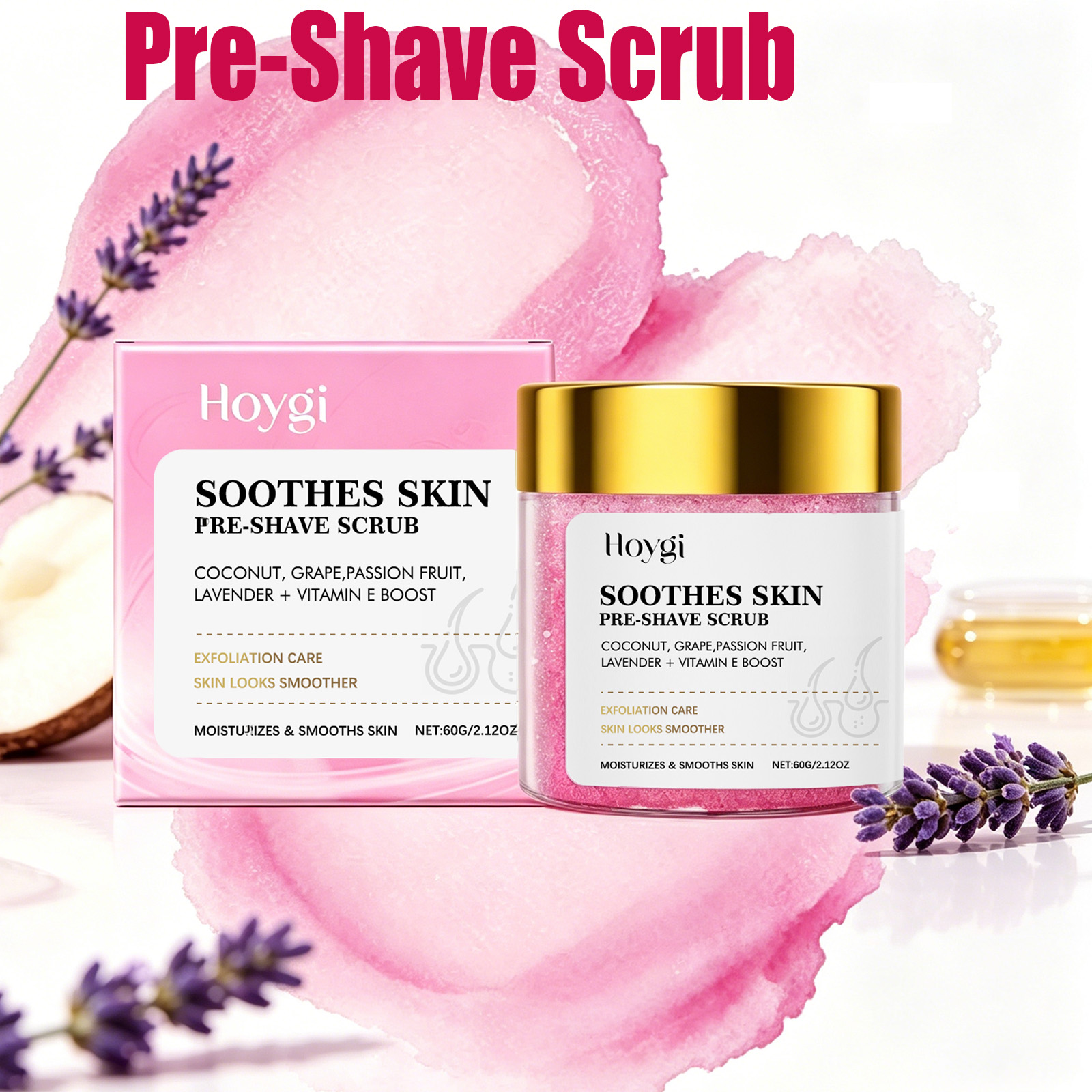 Hair Removal Cream - Scrub Pra-Cukur Pengelupas Lembut untuk Kulit
