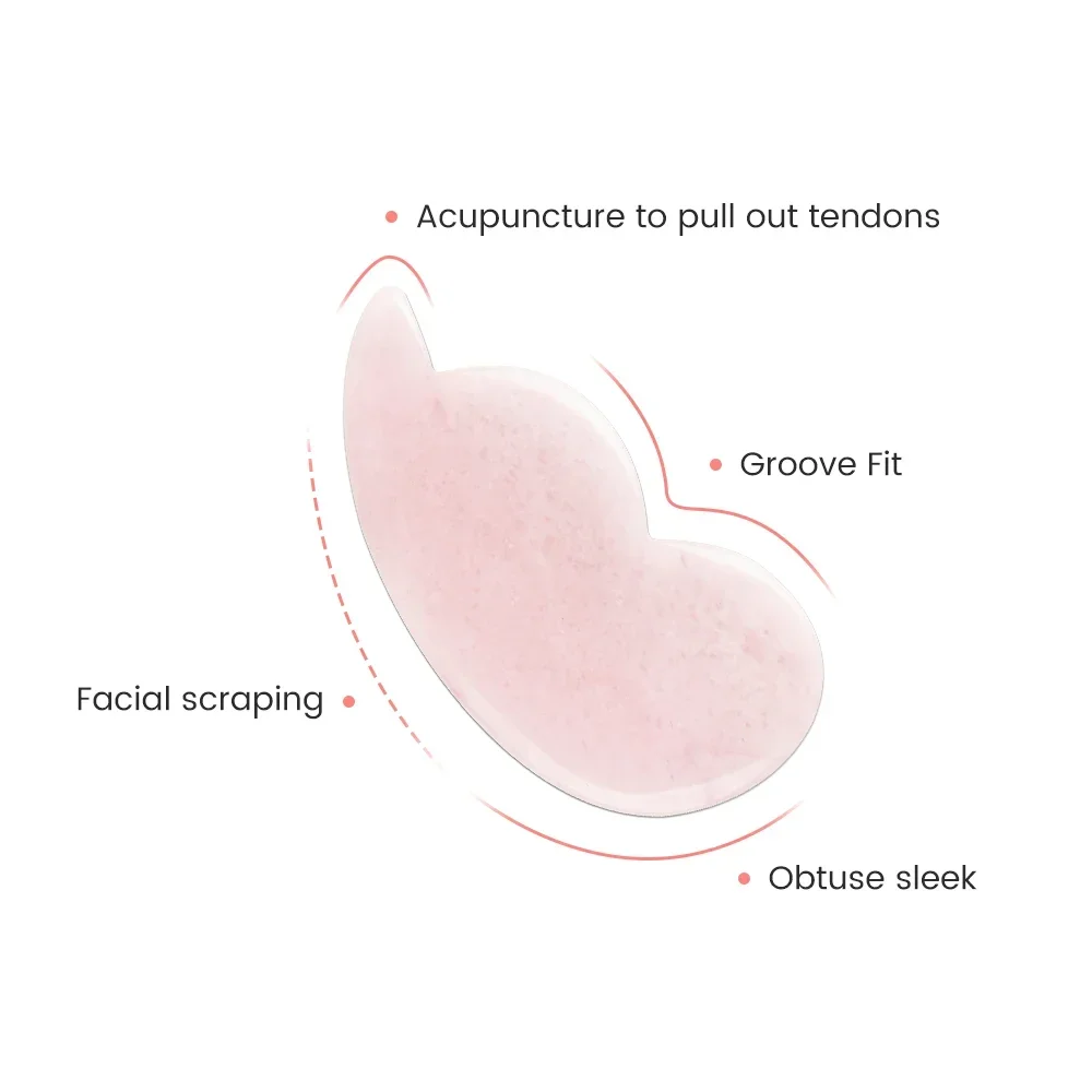 Papan Pijat Gua Sha Batu Giok  - Gua Sha Tool Rose Quartz ulasan dan harga