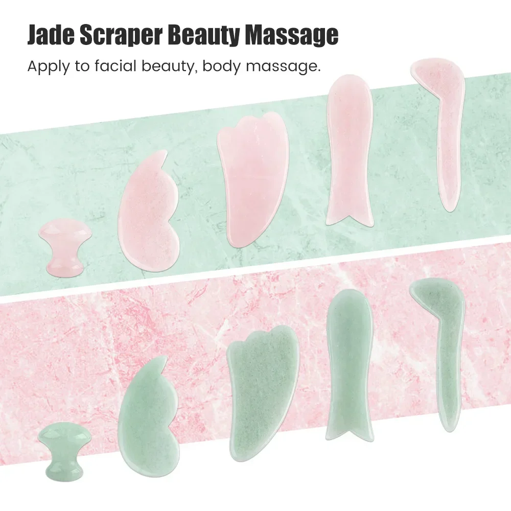 Papan Pijat Gua Sha Batu Giok  - Gua Sha Tool Rose Quartz ulasan dan harga
