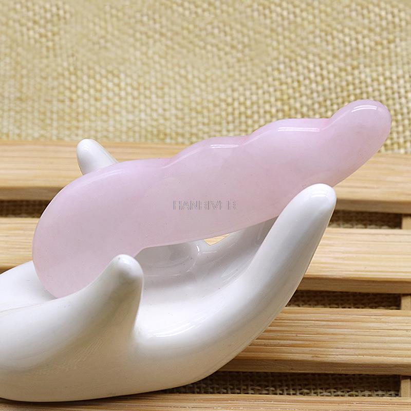 Alat Pijat Terapi SPA Akupunkt - Gua Sha Tool Rose Quartz ulasan dan harga