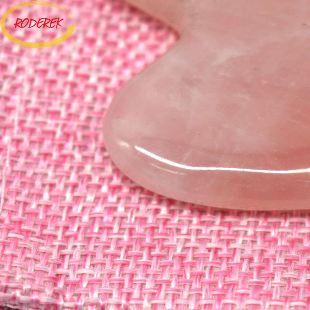 Jade Paket Piring Alami Mawar  - Gua Sha Tool Rose Quartz ulasan dan harga