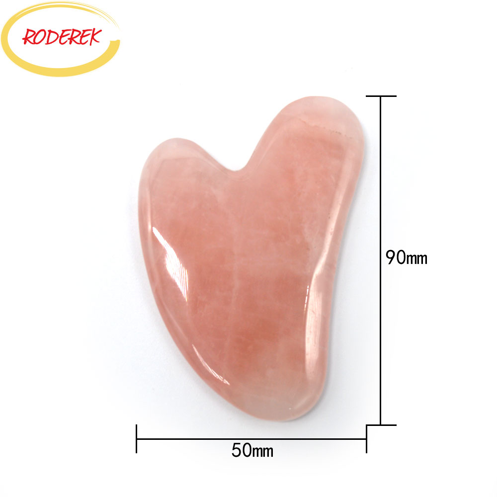 Jade Paket Piring Alami Mawar  - Gua Sha Tool Rose Quartz ulasan dan harga