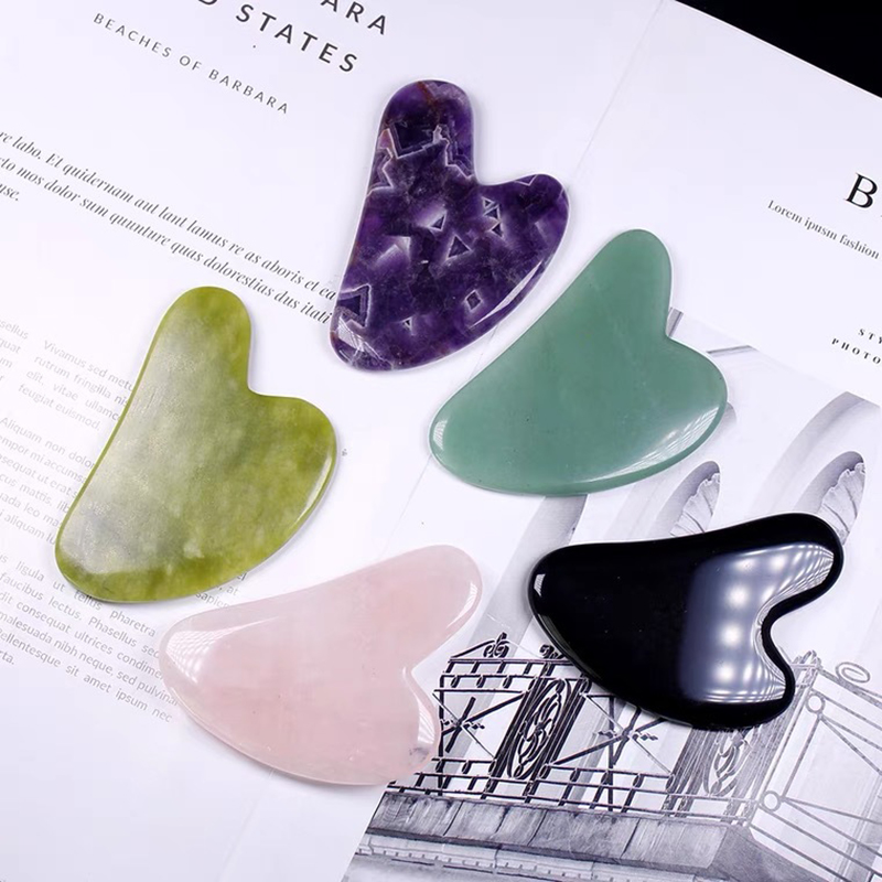 1Pc Papan Pijat Gua Sha Batu B - Gua Sha Tool Rose Quartz ulasan dan harga