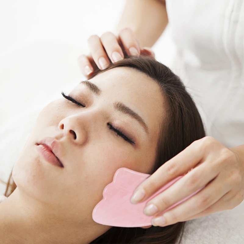 Alat Kecantikan Anti Penuaan P - Gua Sha Tool Rose Quartz ulasan dan harga