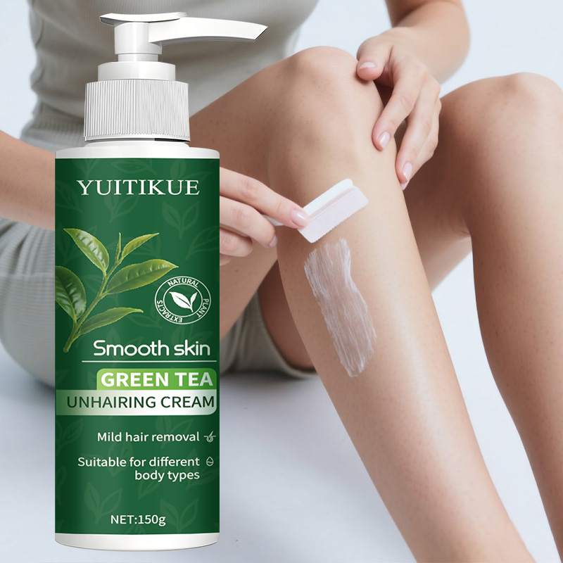 Krim Penghilang Bulu Teh Hijau - Hair Removal Cream ulasan dan harga