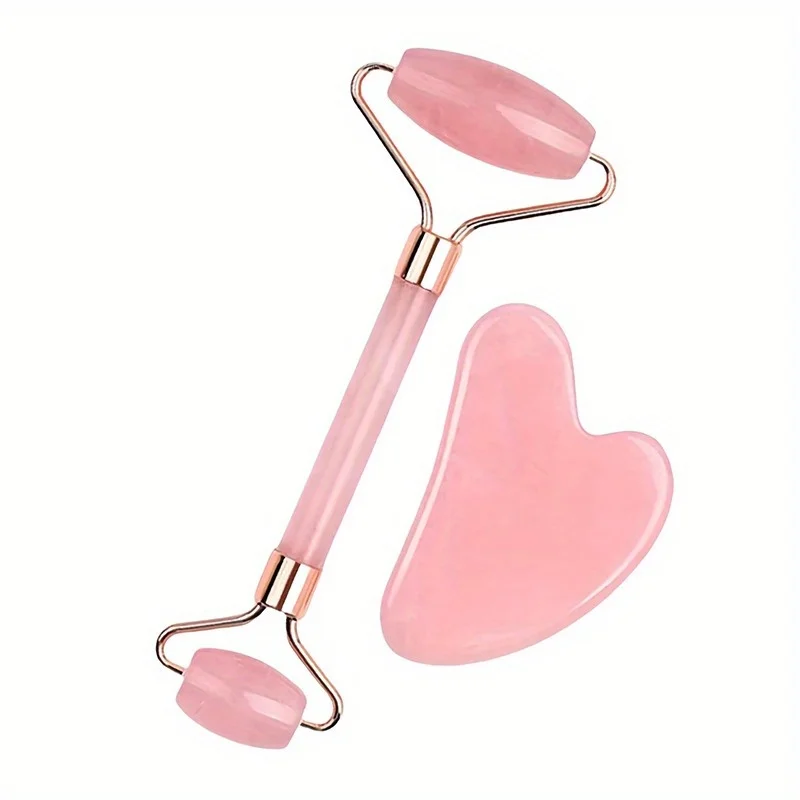2 Buah Batu Gua Sha Baru untuk - Gua Sha Tool Rose Quartz ulasan dan harga