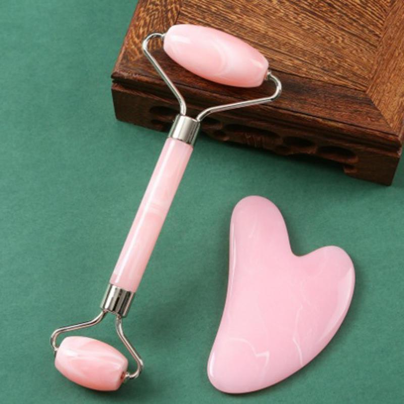 2 Buah Batu Gua Sha Baru untuk - Gua Sha Tool Rose Quartz ulasan dan harga