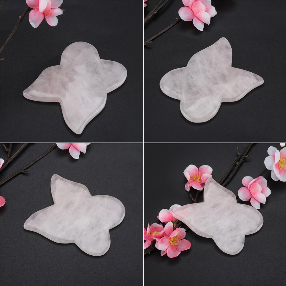 Alat Pijat Wajah Batu Kuarsa M - Gua Sha Tool Rose Quartz ulasan dan harga