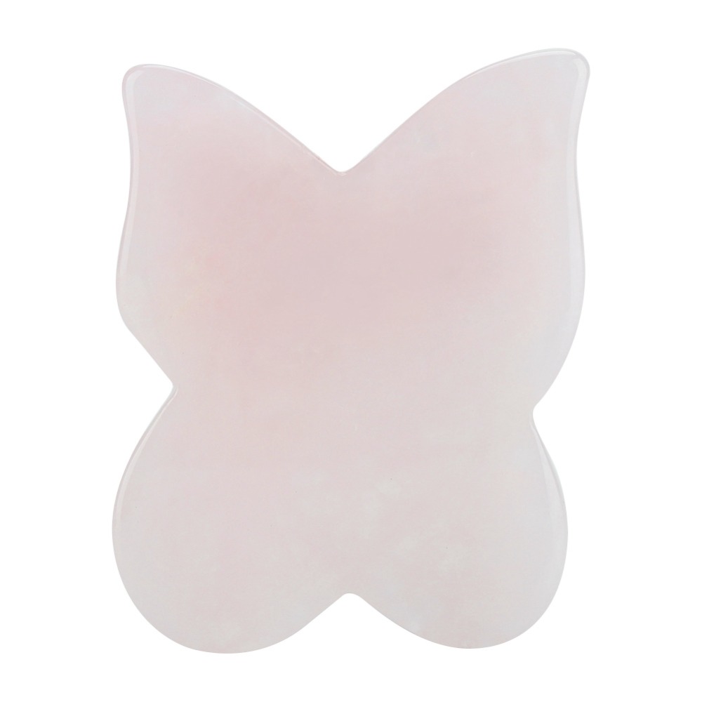 Alat Pijat Wajah Batu Kuarsa M - Gua Sha Tool Rose Quartz ulasan dan harga
