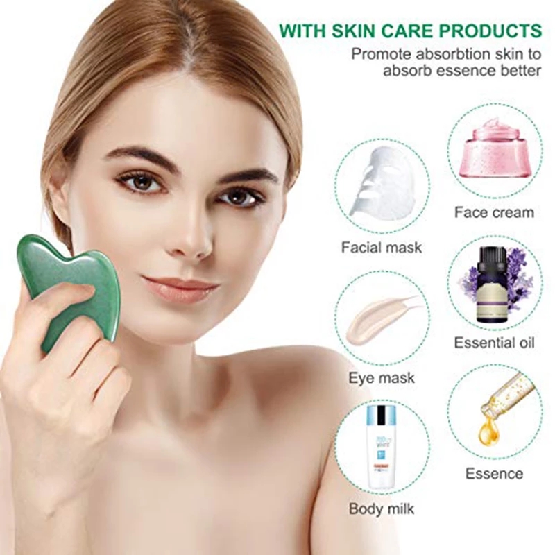 10 buah alami giok Gua Sha Set - Gua Sha Tool Rose Quartz ulasan dan harga