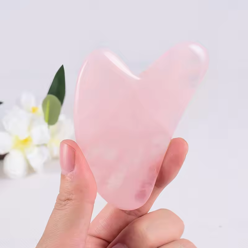 Alat Pijat Wajah Gua Sha Batu  - Gua Sha Tool Rose Quartz ulasan dan harga