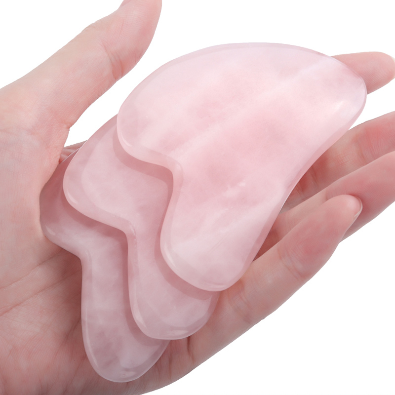 Alat Pijat Guasha Giok Kuarsa  - Gua Sha Tool Rose Quartz ulasan dan harga