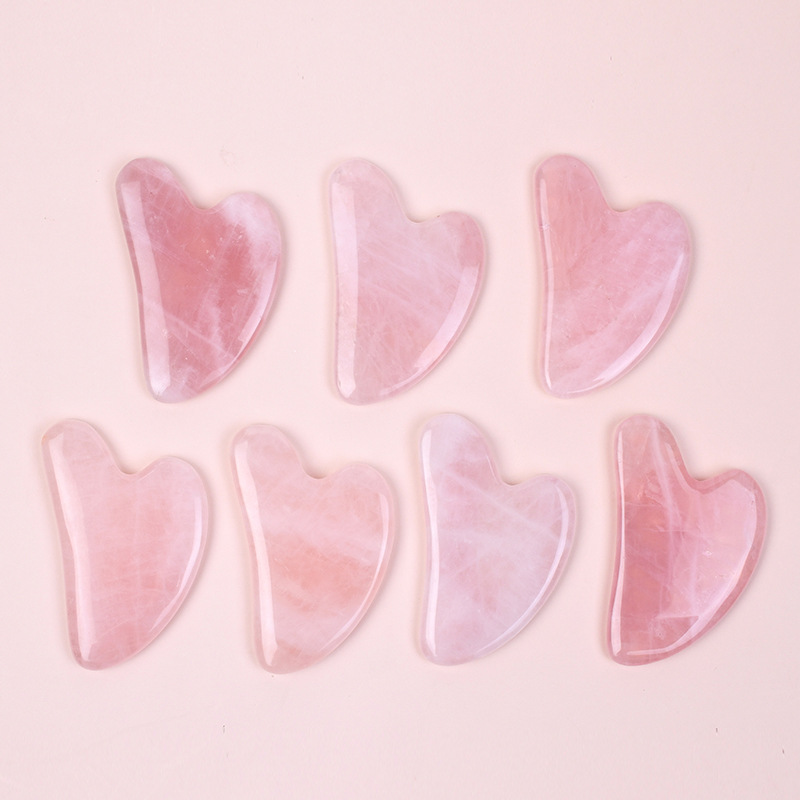 Alat Gua Sha Rose Quartz A+ Te - Gua Sha Tool Rose Quartz ulasan dan harga
